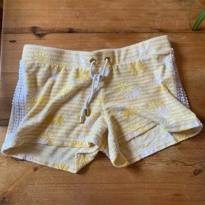 Juicy Couture Terry Cloth Yellow Shorts, Size Small, EUC